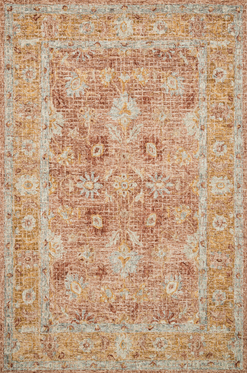 Julian Rug 04 | Terracotta / Gold