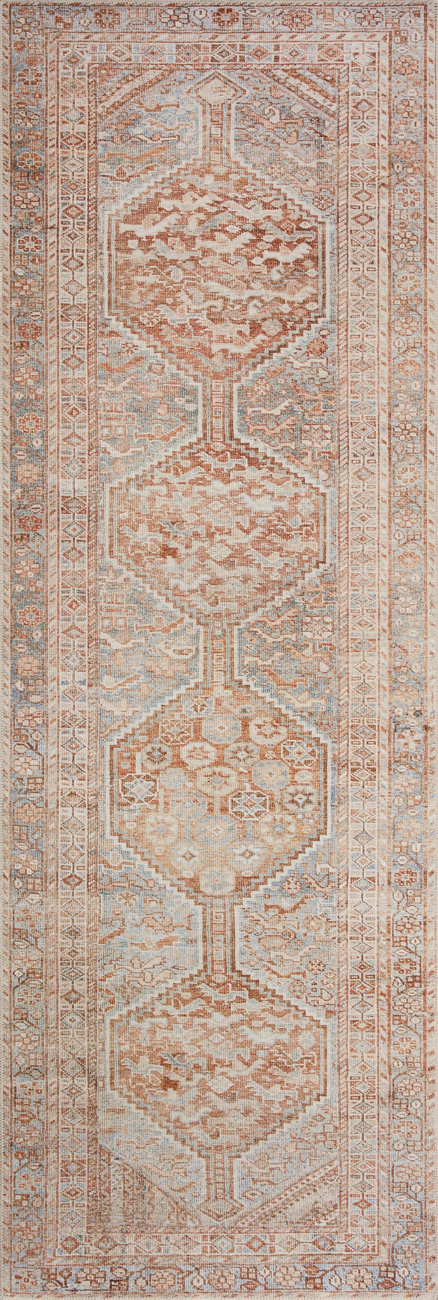 Jules Rug 04 | Tangerine / Mist