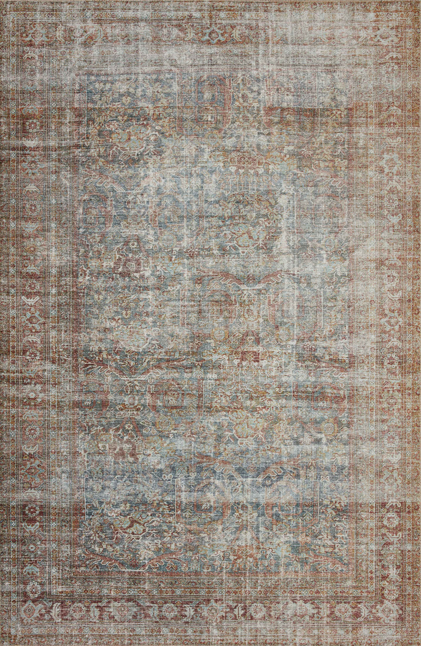 Jules Rug 05 | Lagoon / Brick