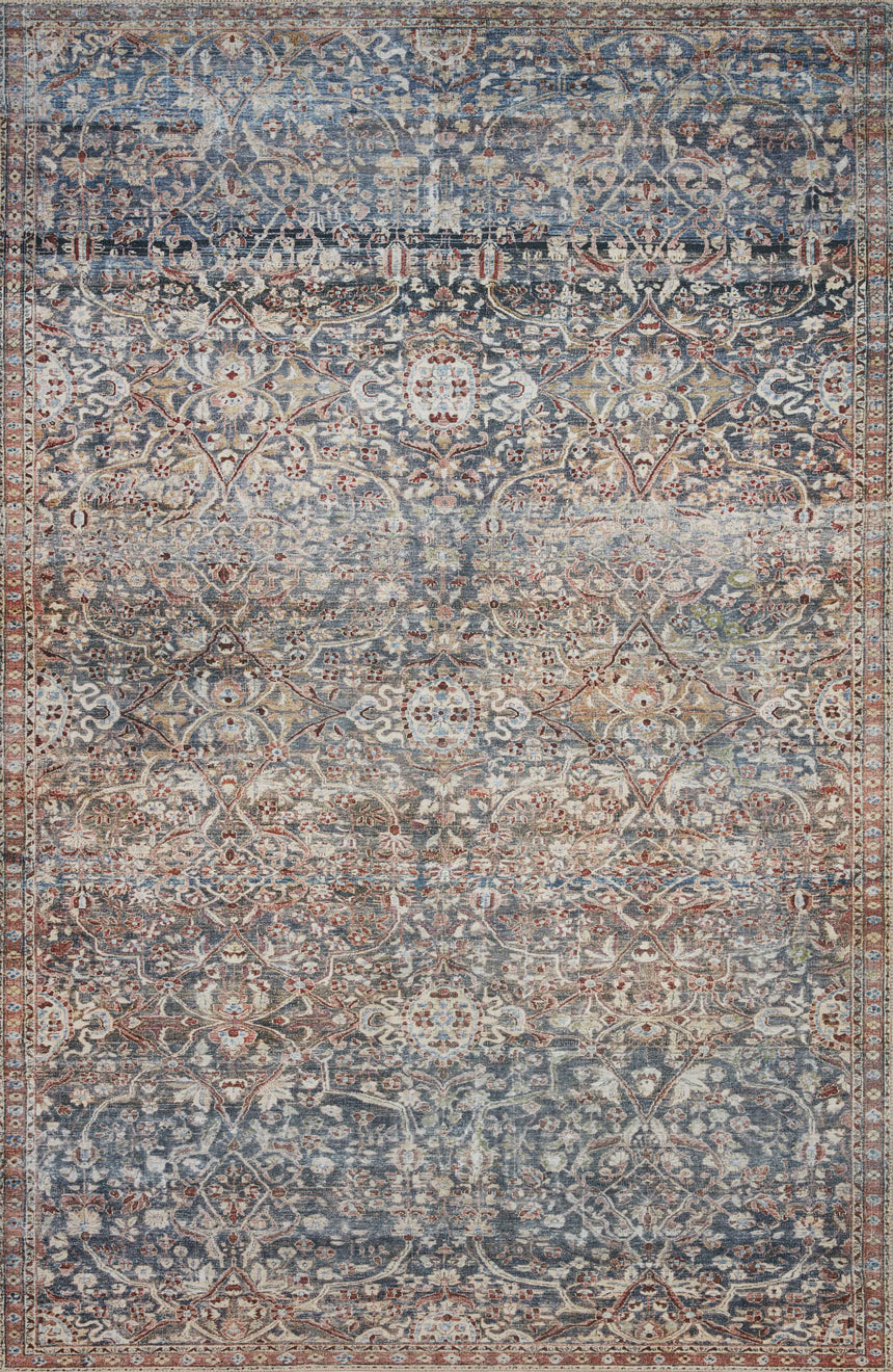 Jules Rug 06 | Denim / Spice
