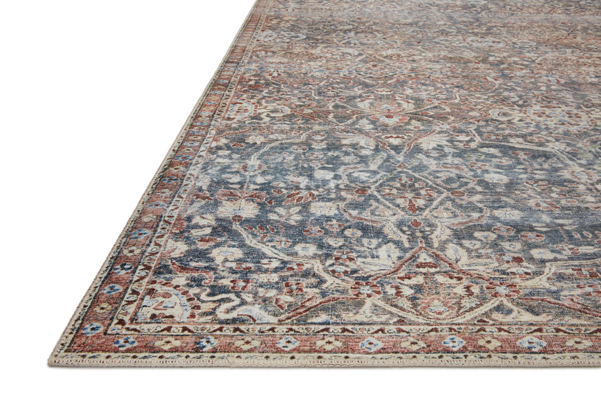 Jules Rug 06 | Denim / Spice