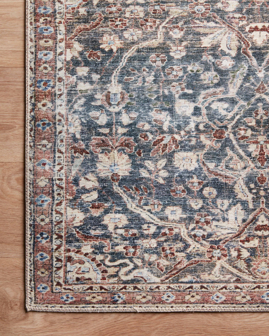 Jules Rug 06 | Denim / Spice