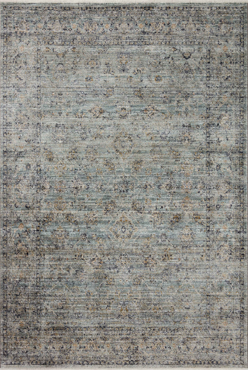 Katherine Rug 01 | Ocean / Gold