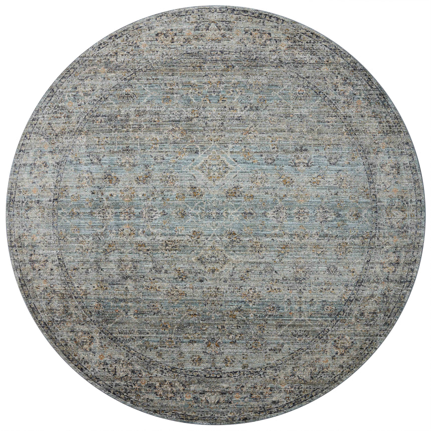 Katherine Rug 01 | Ocean / Gold