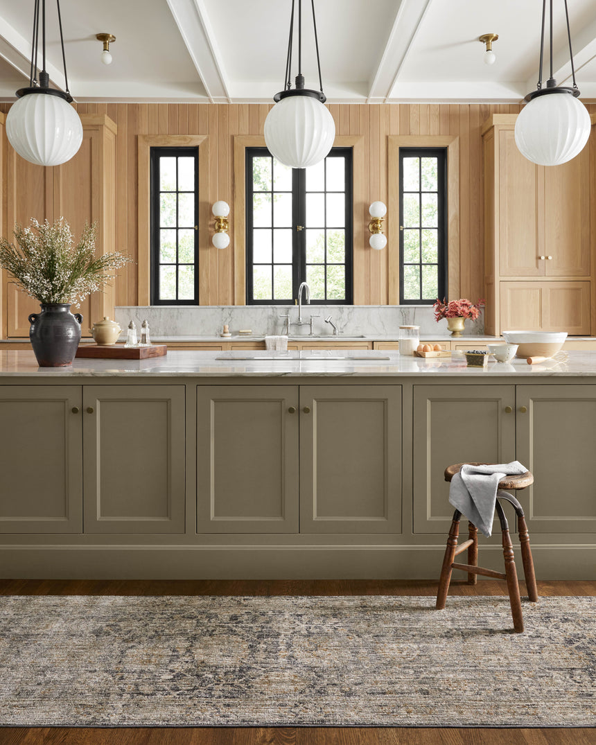 Katherine Rug 02 | Charcoal / Gold