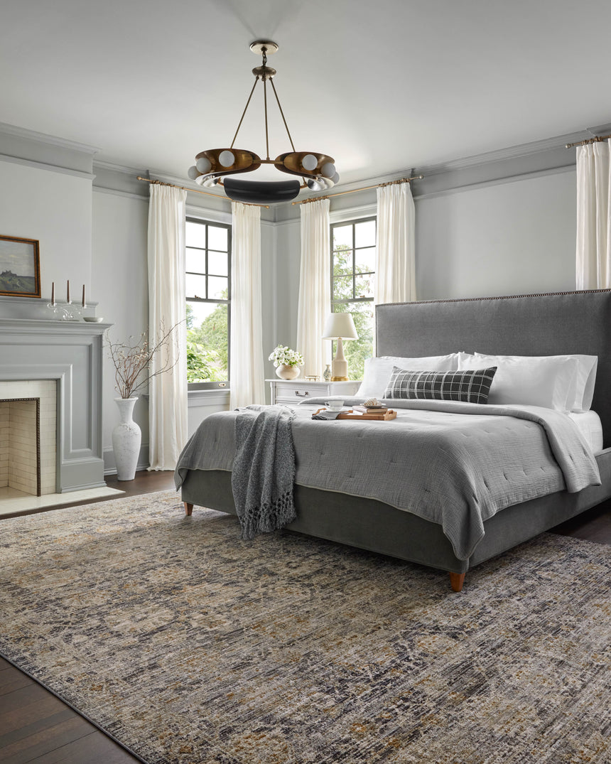 Katherine Rug 02 | Charcoal / Gold