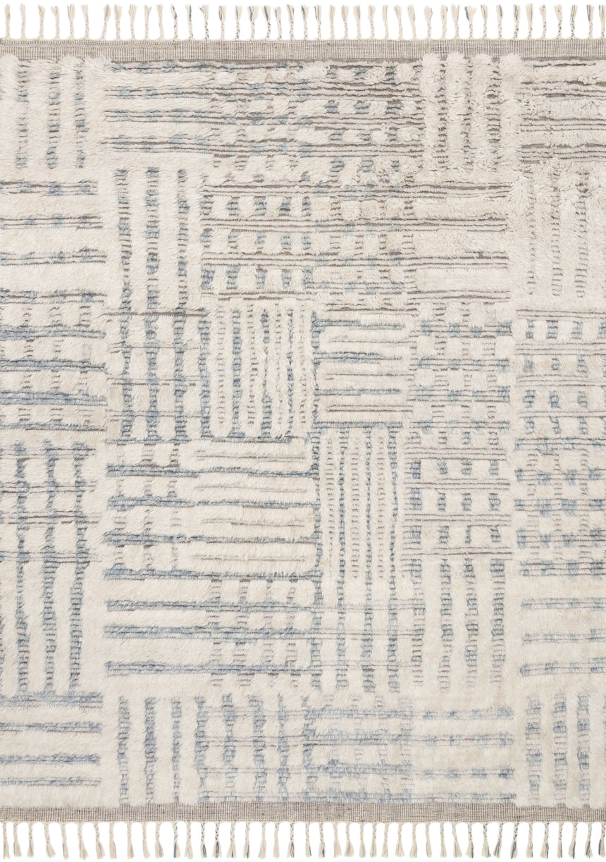 Khalid Rug 01 | Ivory / Sky