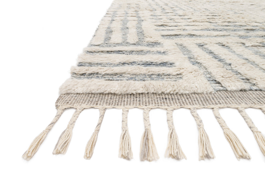 Khalid Rug 01 | Ivory / Sky