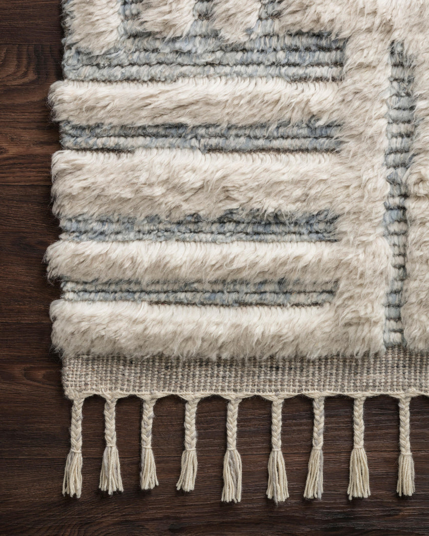 Khalid Rug 01 | Ivory / Sky