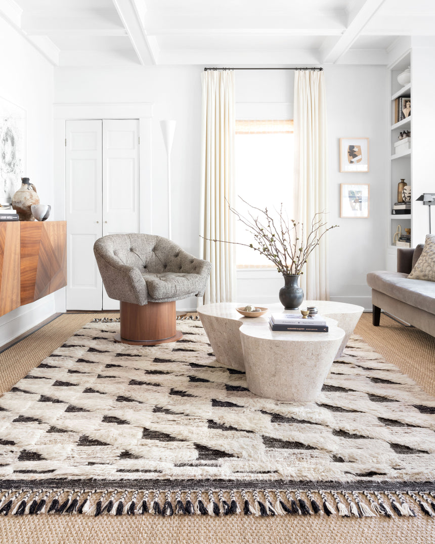 Khalid Rug 02 | Natural / Black