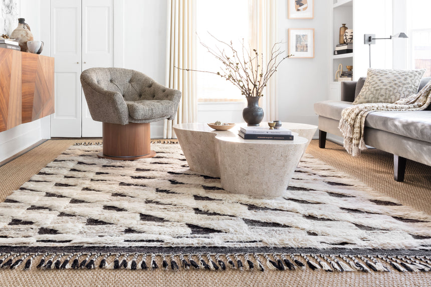 Khalid Rug 02 | Natural / Black