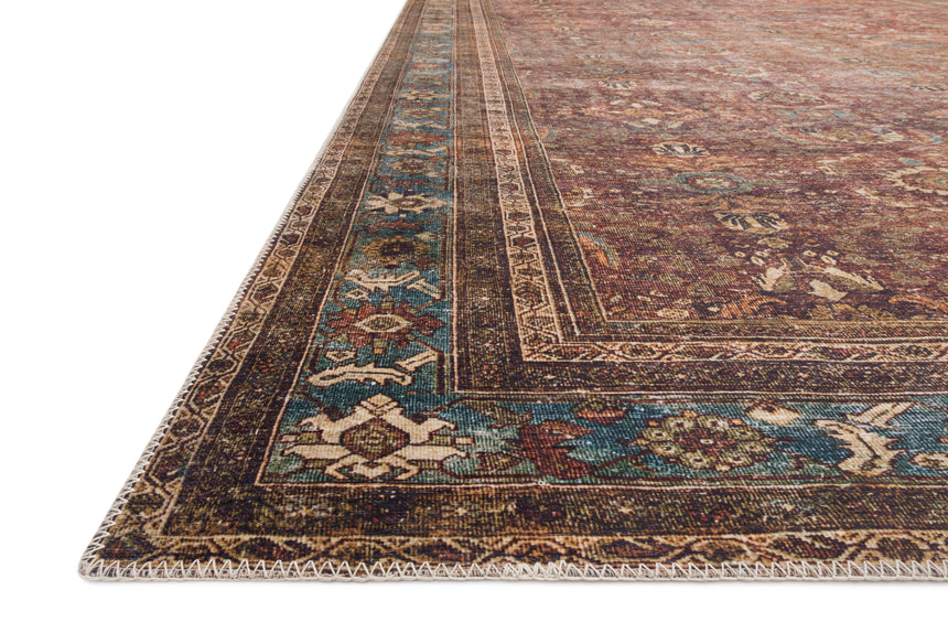 Layla Rug 01 | Brick / Blue