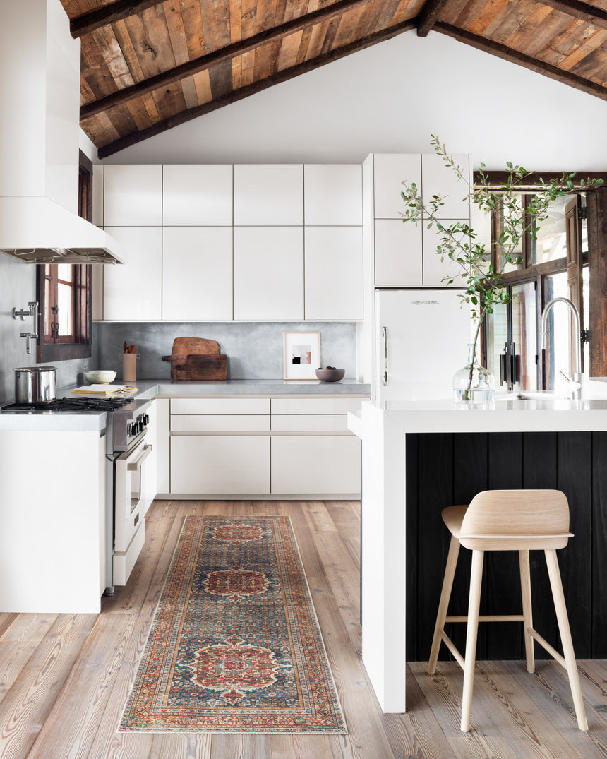 Layla Rug 09 | Cobalt Blue / Spice