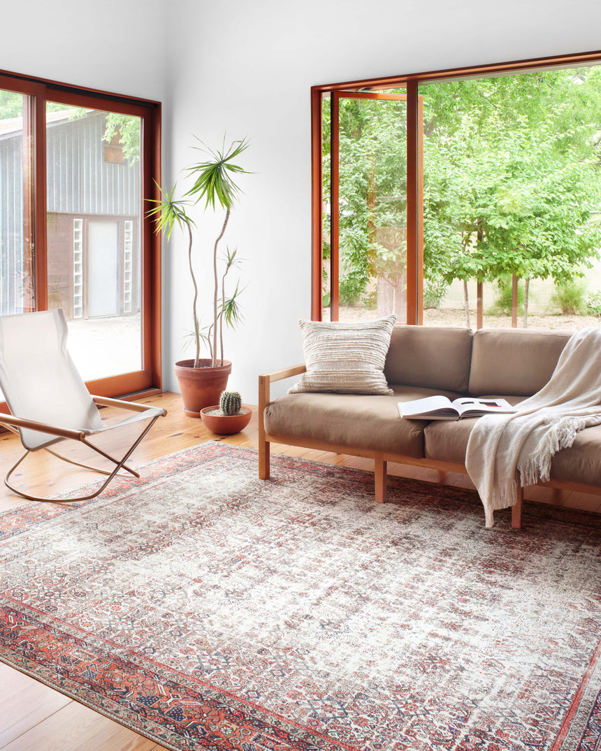 Layla Rug 12 | Ivory / Brick
