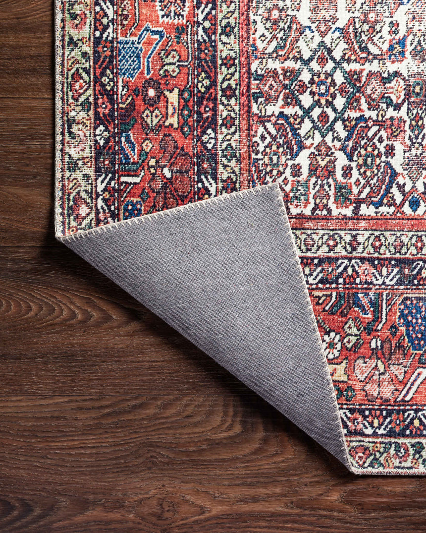 Layla Rug 12 | Ivory / Brick