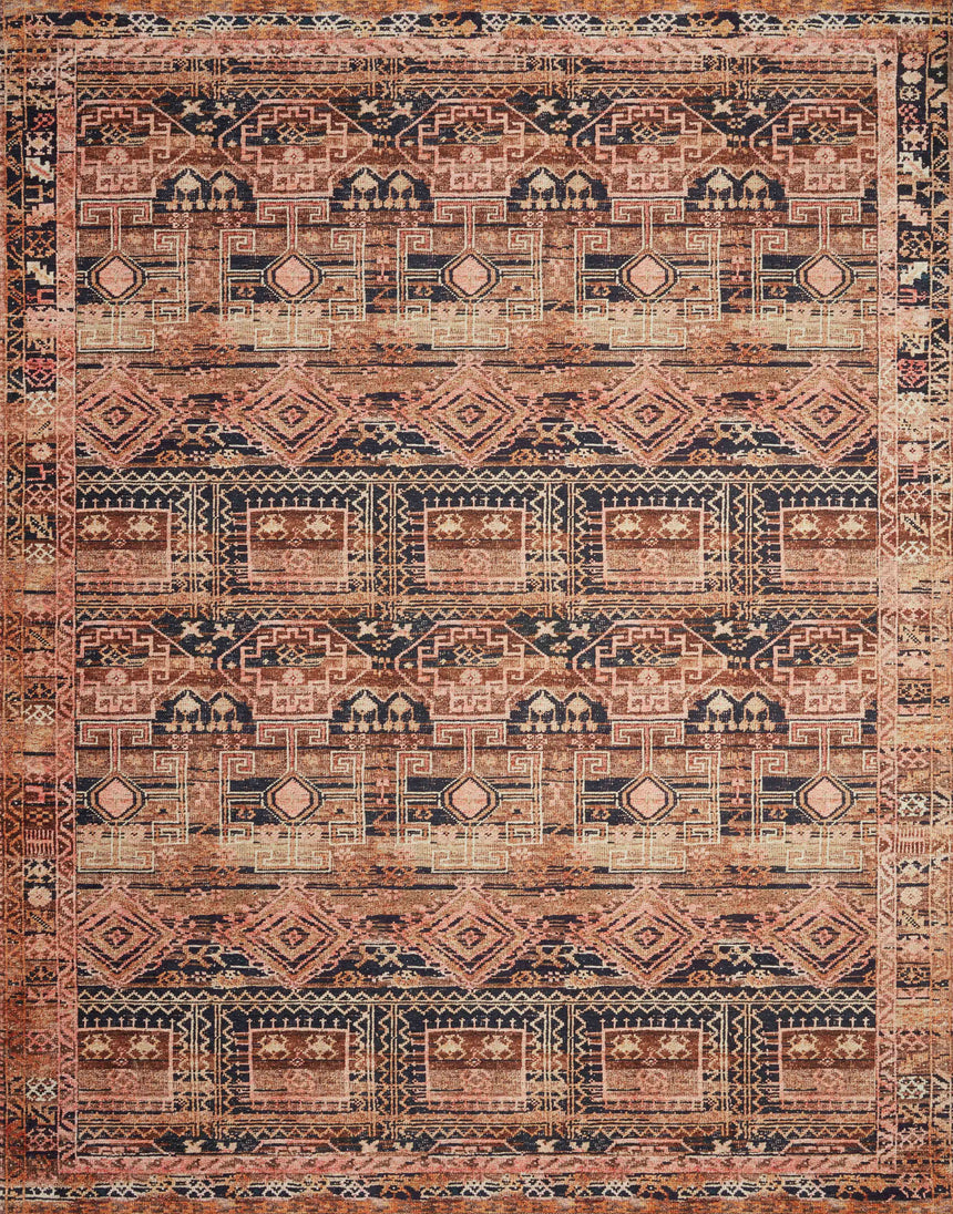 Layla Rug 14 | Mocha / Blush