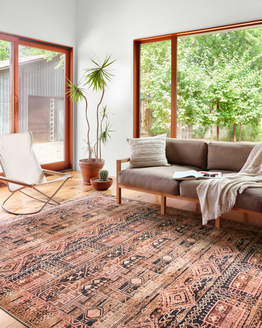 Layla Rug 14 | Mocha / Blush
