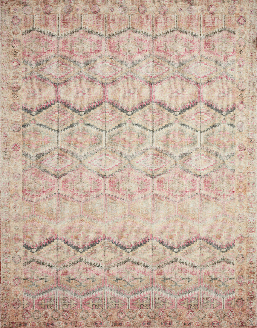 Layla Rug 17 | Pink / Lagoon