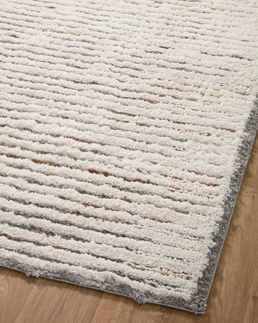 Levitt Shag Rug 01 | Ivory / Multi