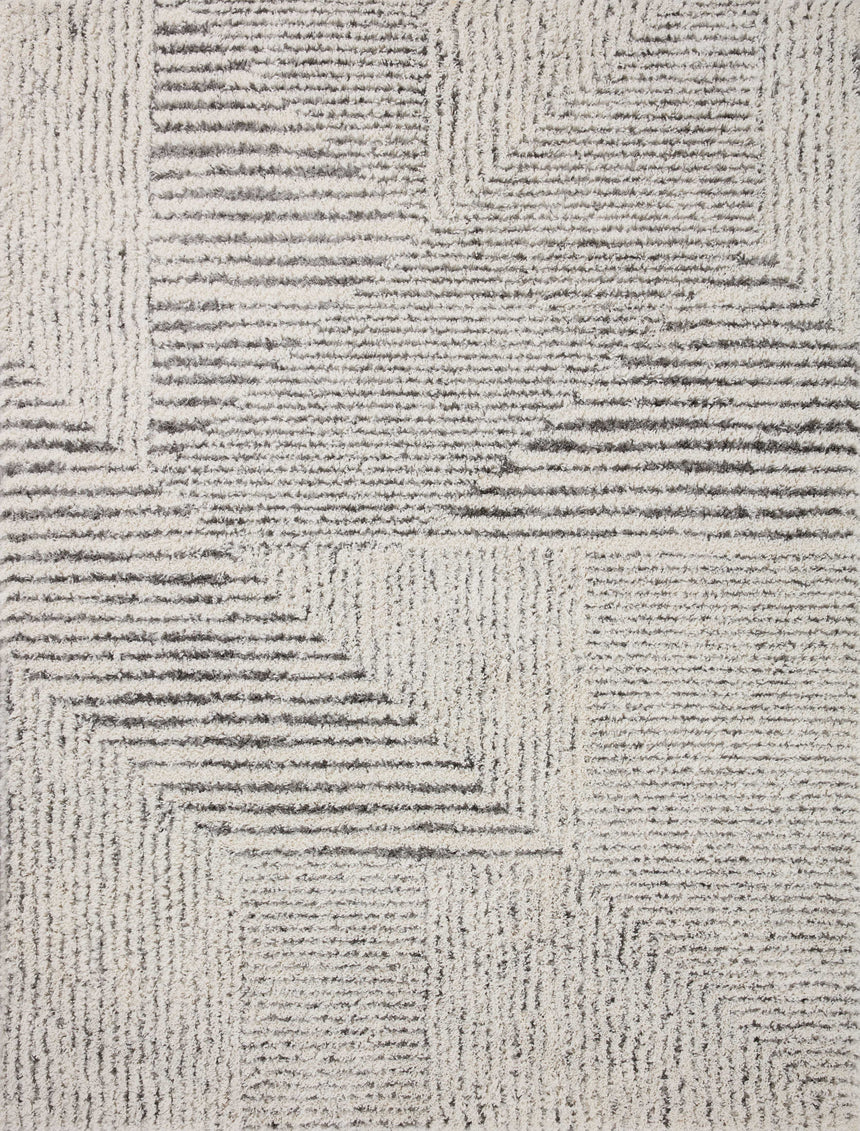 Levitt Shag Rug 02 | Ivory / Grey