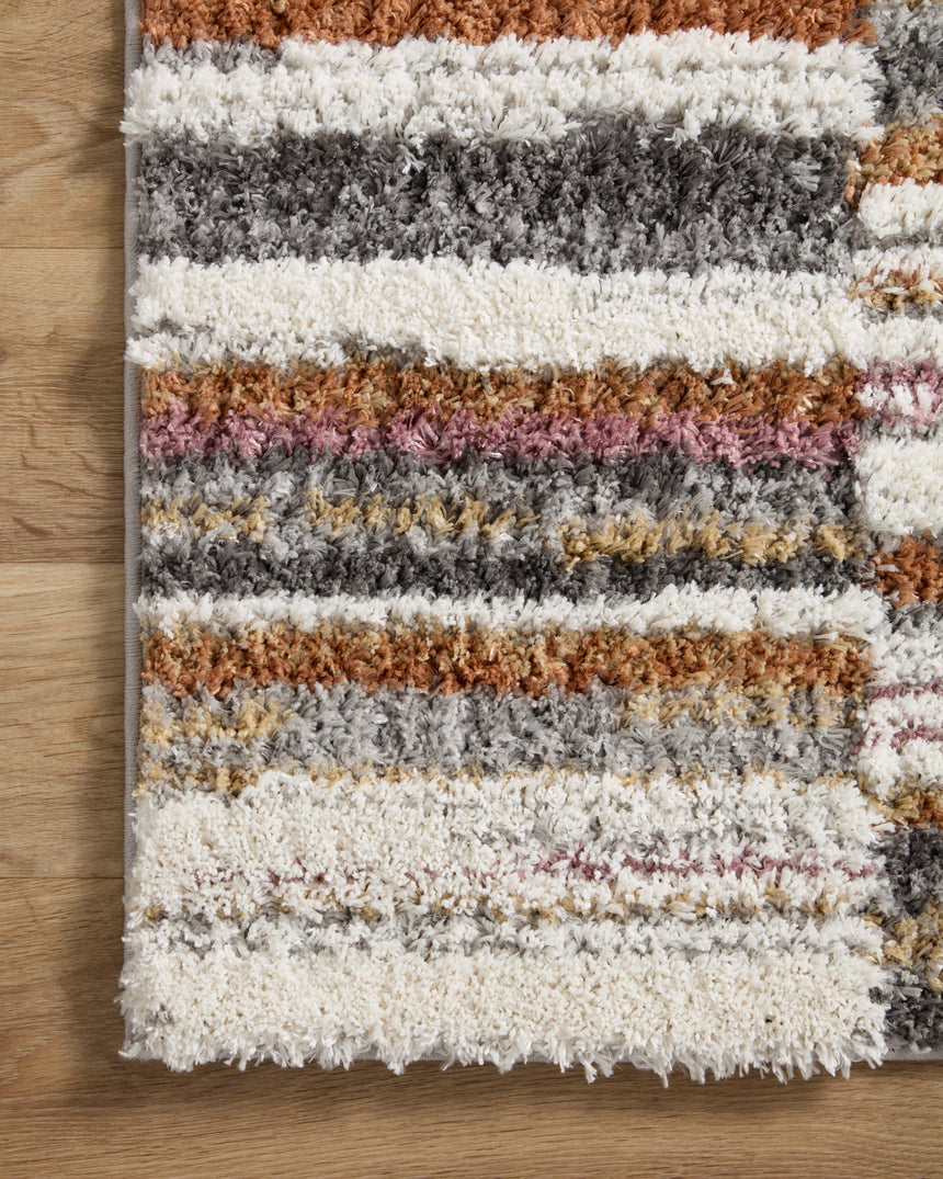 Levitt Shag Rug 03 | Ivory / Sunset