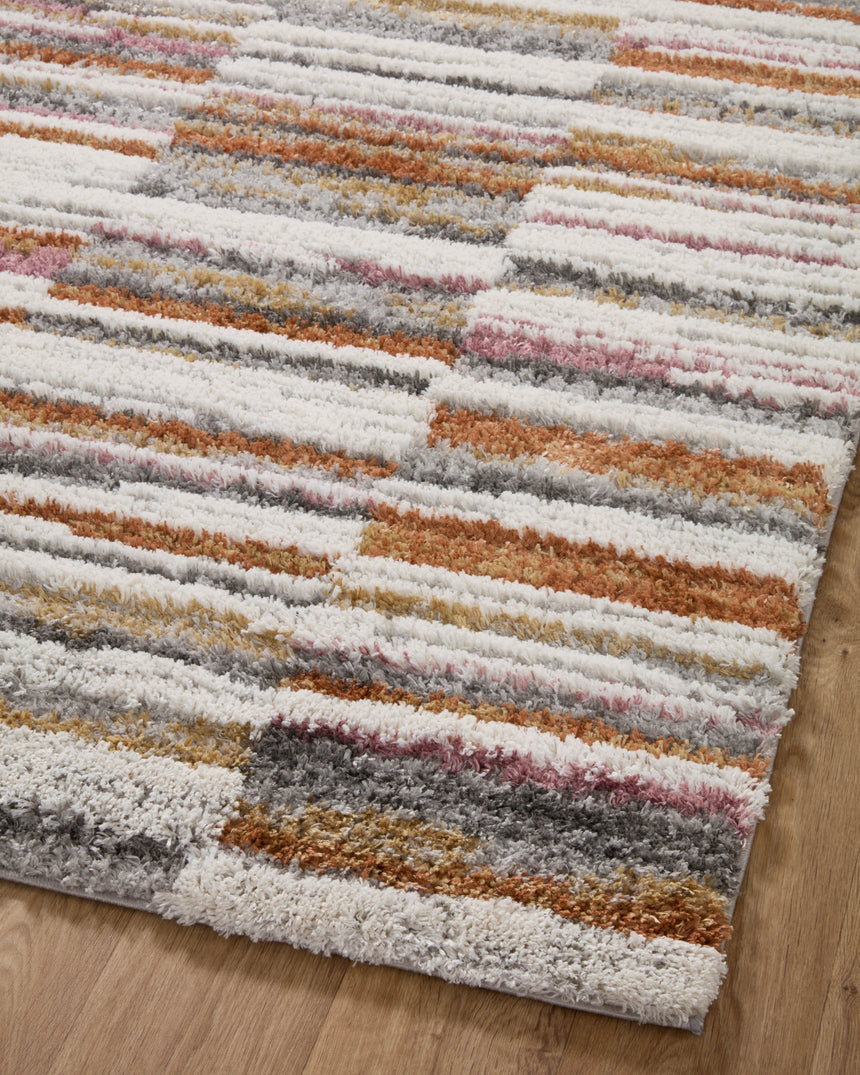 Levitt Shag Rug 03 | Ivory / Sunset