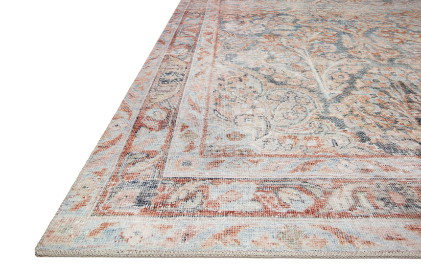 Lenna Rug 02 | Ocean / Apricot
