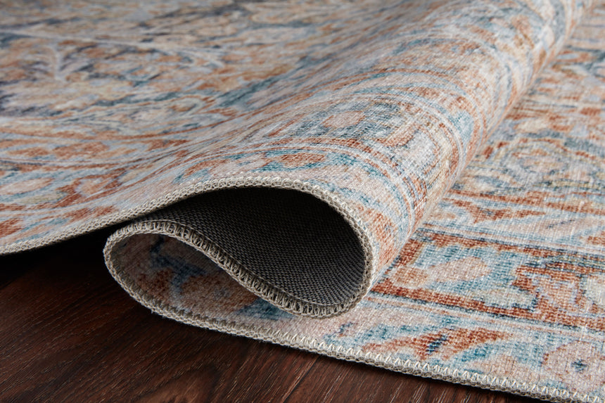 Lenna Rug 02 | Ocean / Apricot
