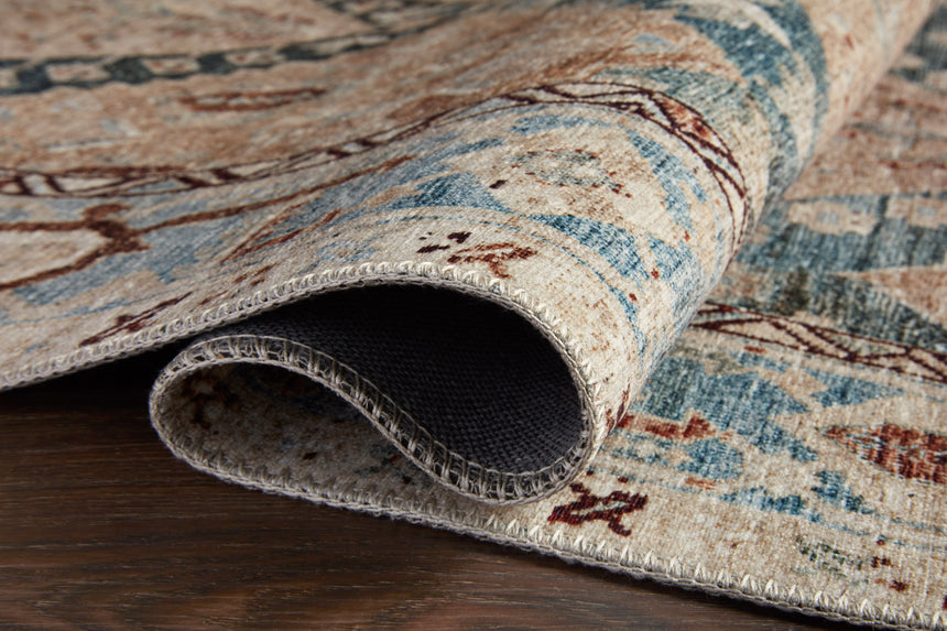 Lenna Rug 05 | Denim / Sand