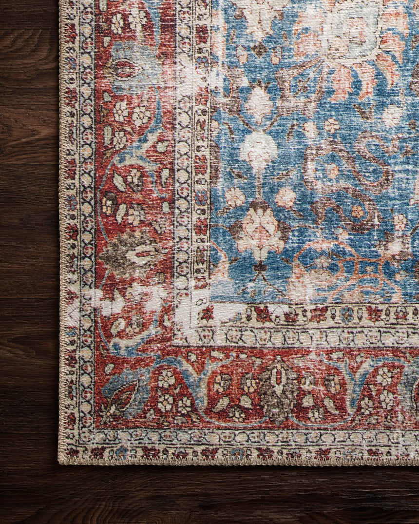 Loren Rug 01 | Blue / Brick