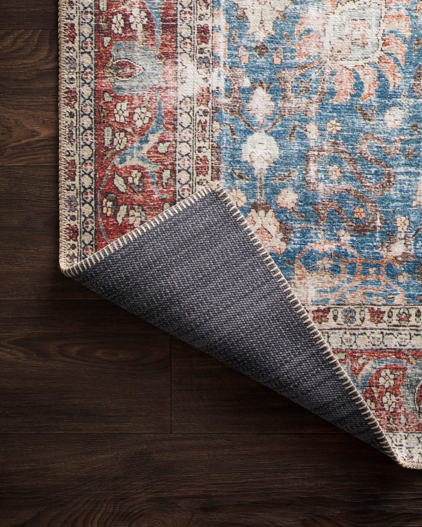 Loren Rug 01 | Blue / Brick