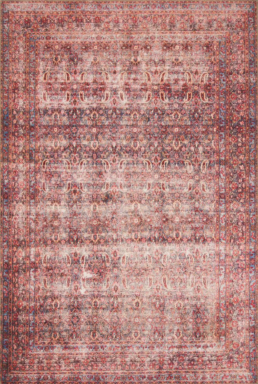 Loren Rug 05 | Eggplant / Crimson