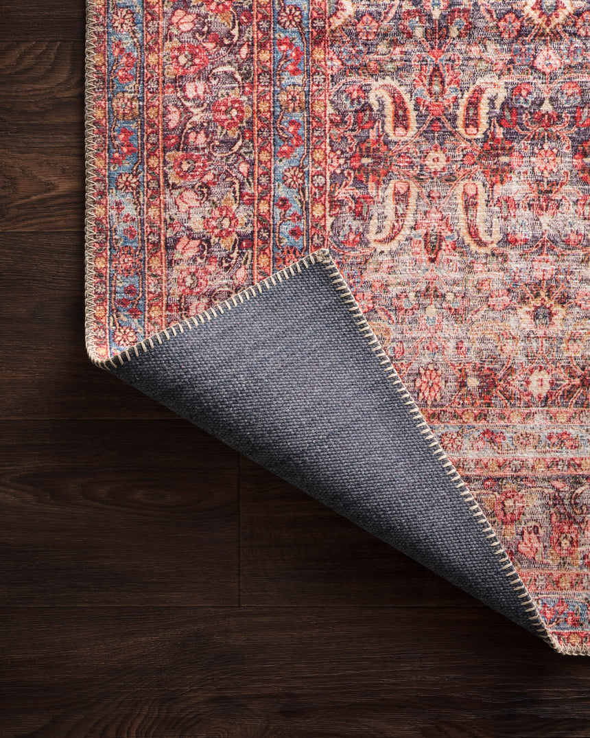 Loren Rug 05 | Eggplant / Crimson