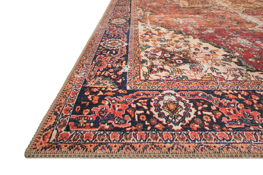 Loren Rug 07 | Red / Navy