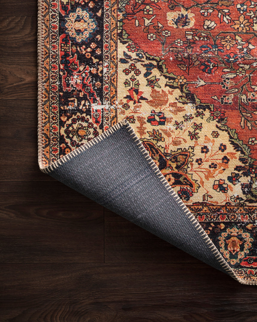 Loren Rug 07 | Red / Navy