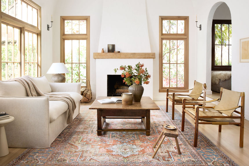 Loren Rug 15 | Terracotta / Sky