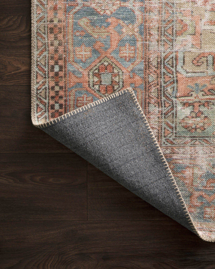 Loren Rug 15 | Terracotta / Sky