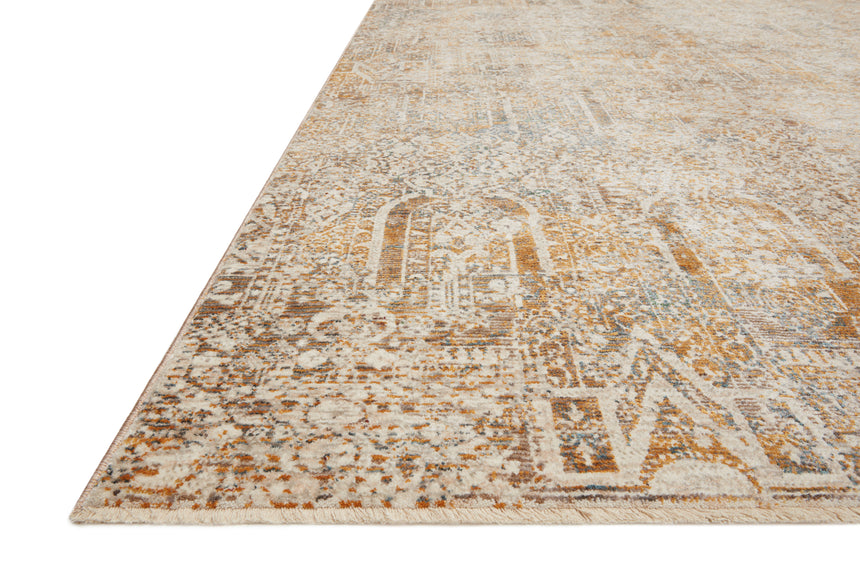 Lourdes Rug 05 | Ivory / Orange
