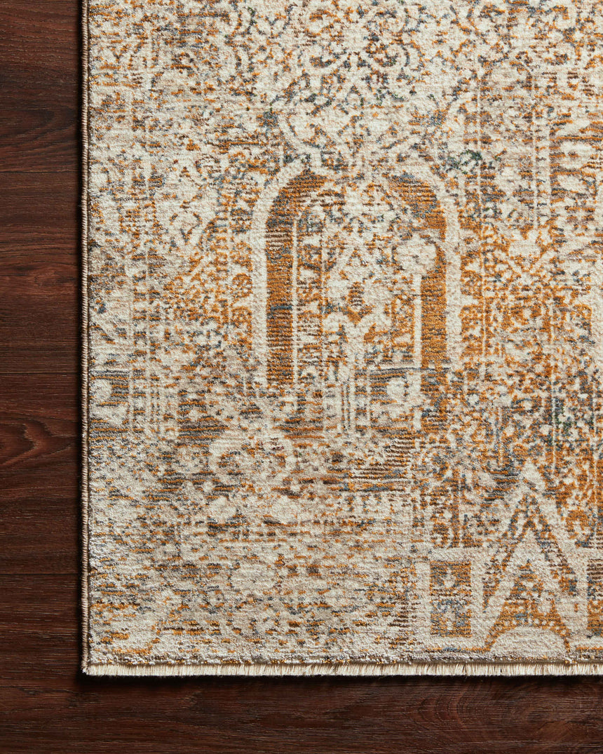 Lourdes Rug 05 | Ivory / Orange