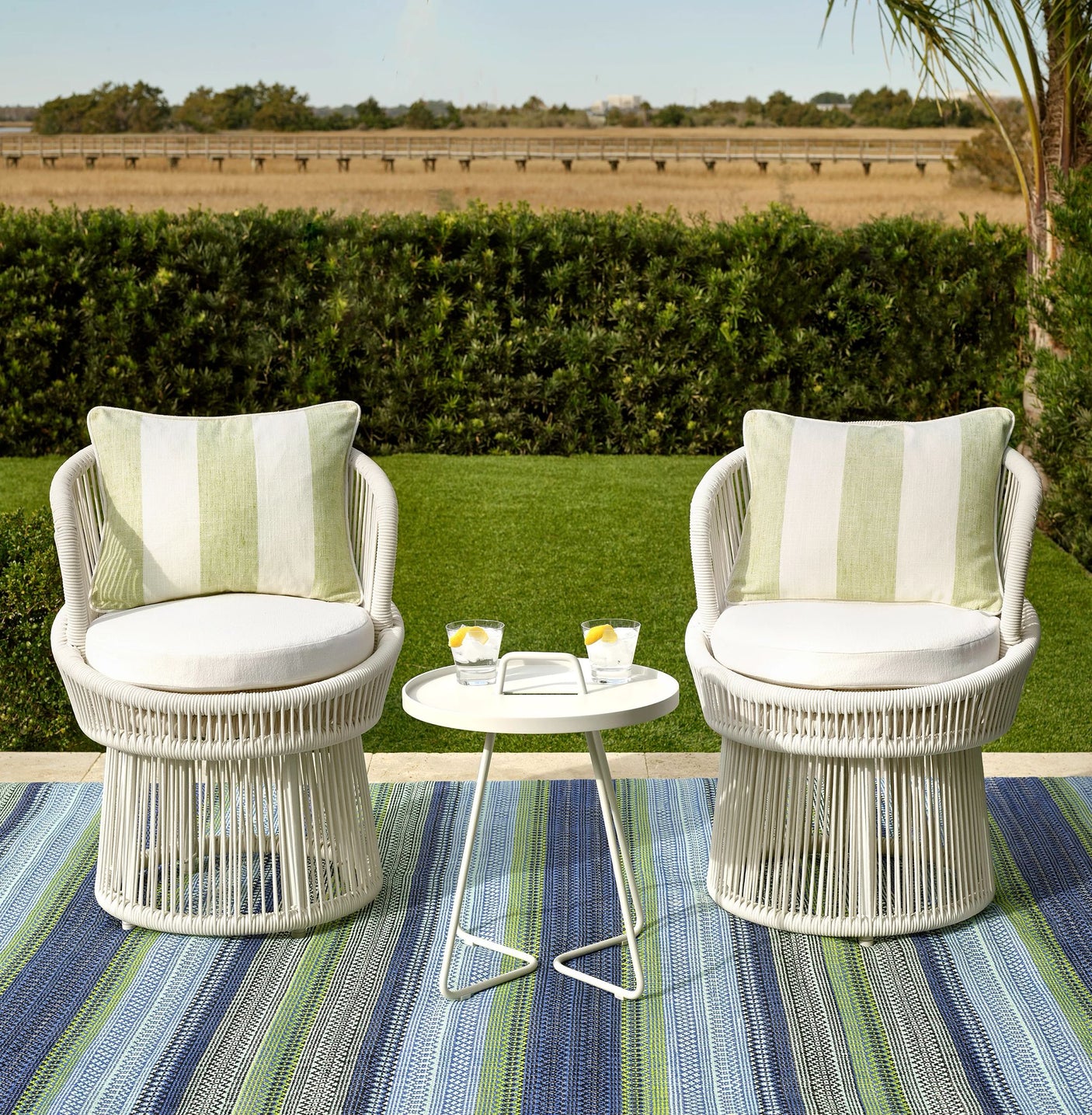 Fiesta Stripe Handwoven Indoor/Outdoor Rug