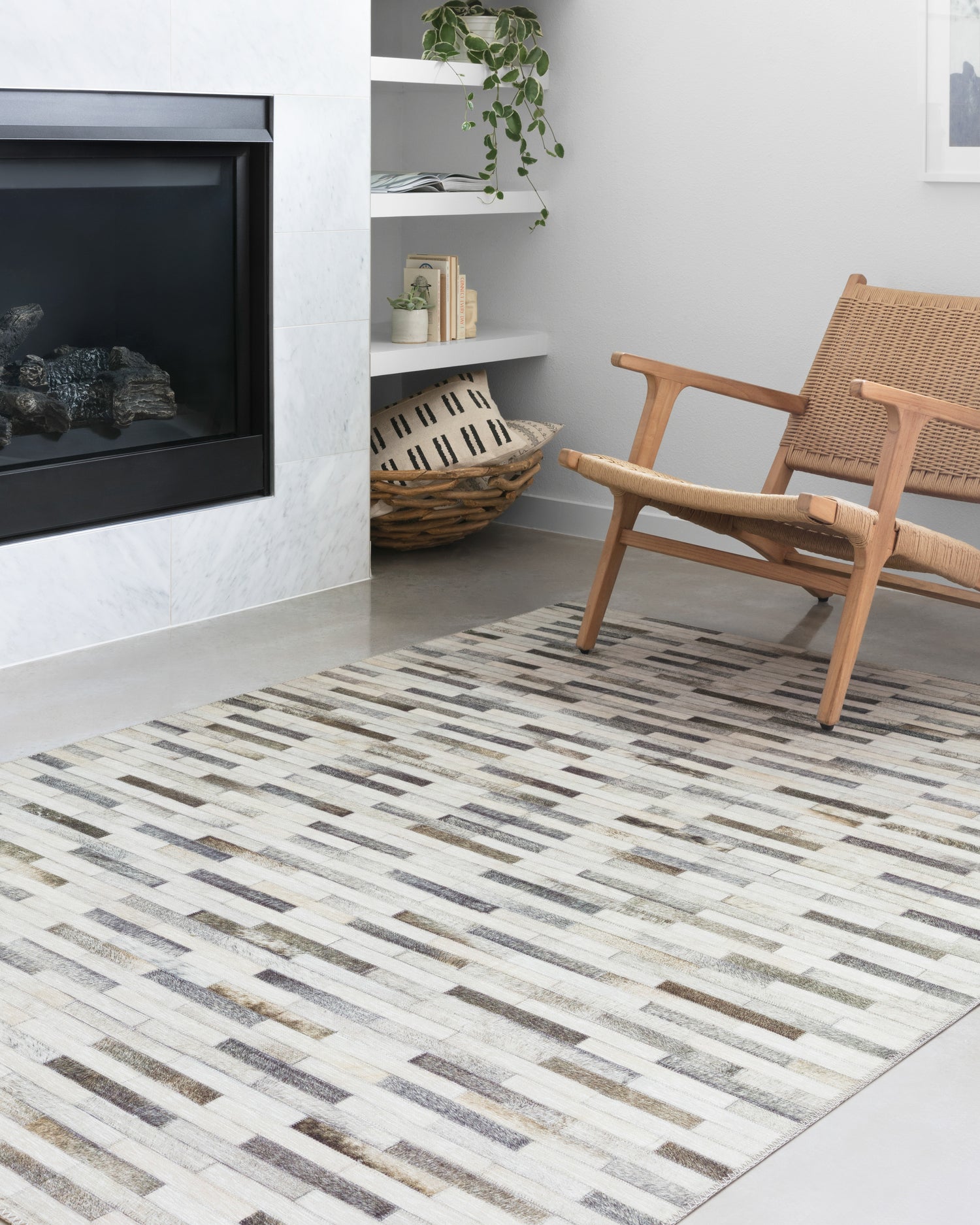 Maddox Rug 01 | Ivory / Grey
