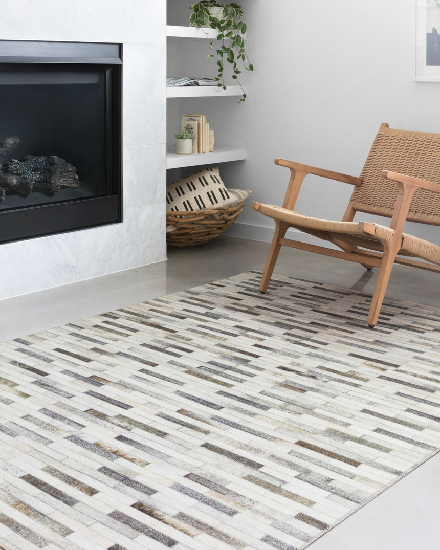 Maddox Rug 01 | Ivory / Grey