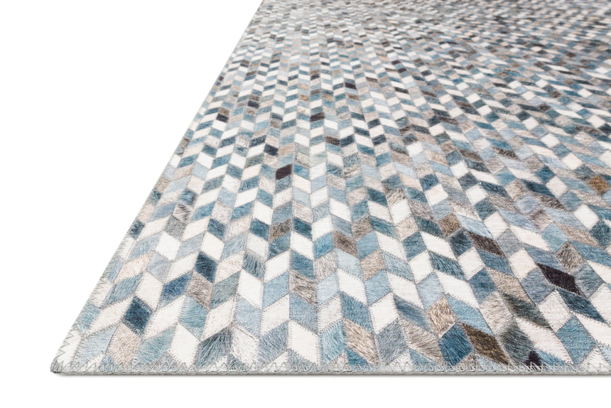 Maddox Rug 08 | Ocean / Grey