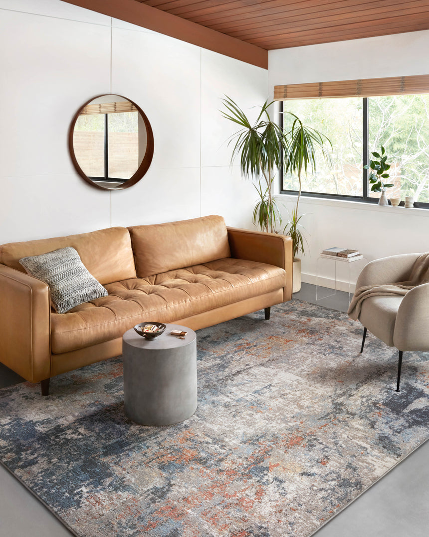 Maeve Rug 01 | Silver / Apricot