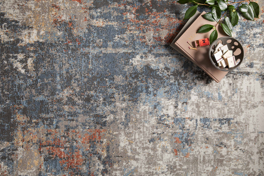 Maeve Rug 01 | Silver / Apricot