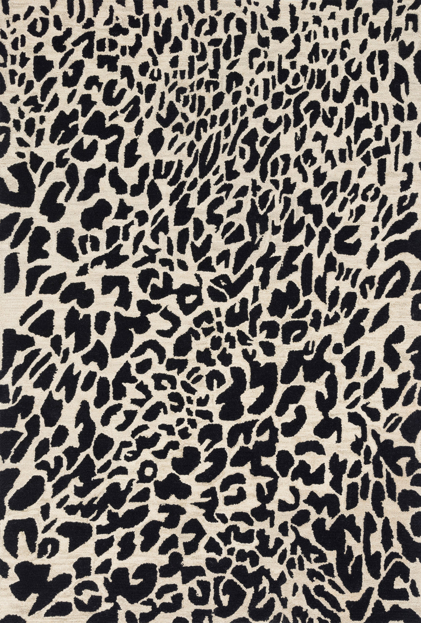 Masai Rug 02 | Black / Ivory