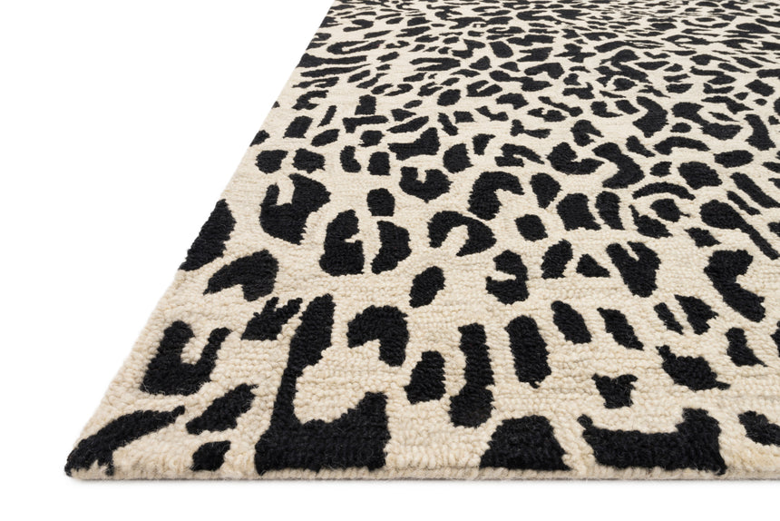 Masai Rug 02 | Black / Ivory