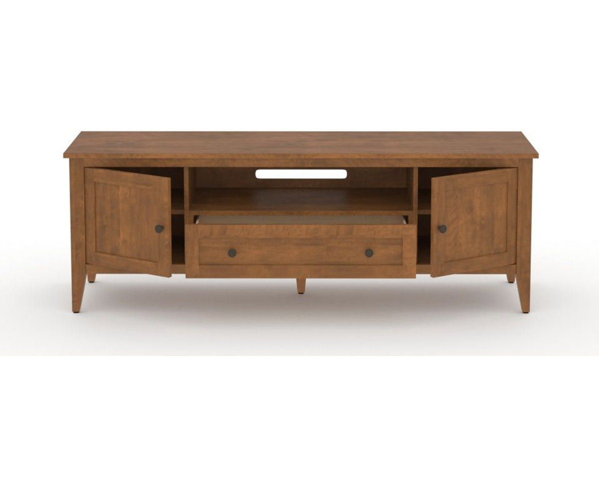 Canadel Accent Media Unit 7225 in Oak Washed, open view