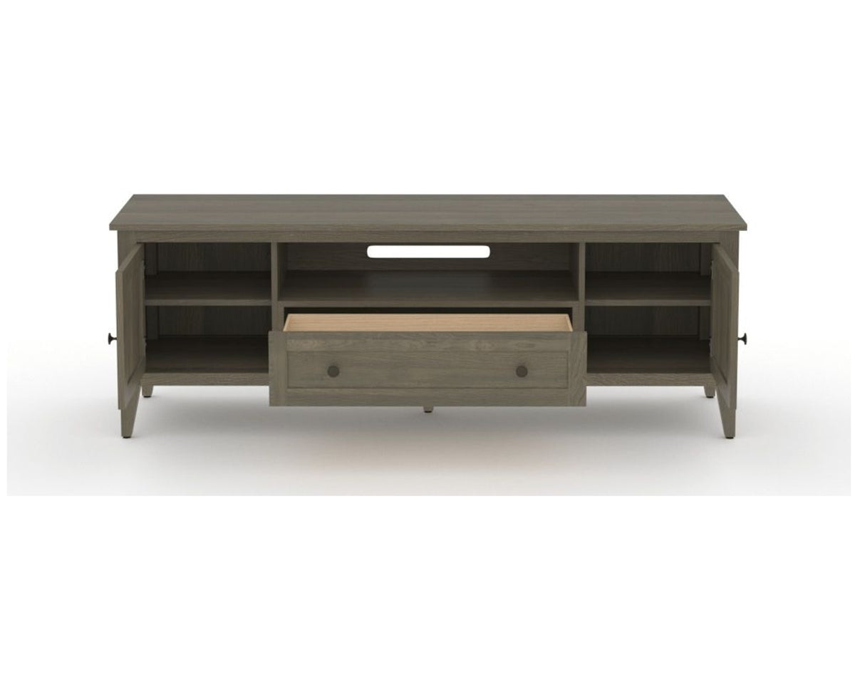 Canadel Accent Media Unit 7225 in 08 Shadow, fully open view
