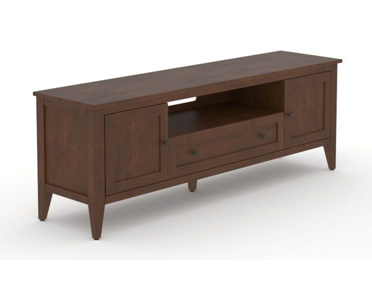 Canadel Accent Media Unit 7225 in 19 Cognac Washed, three-quarter view